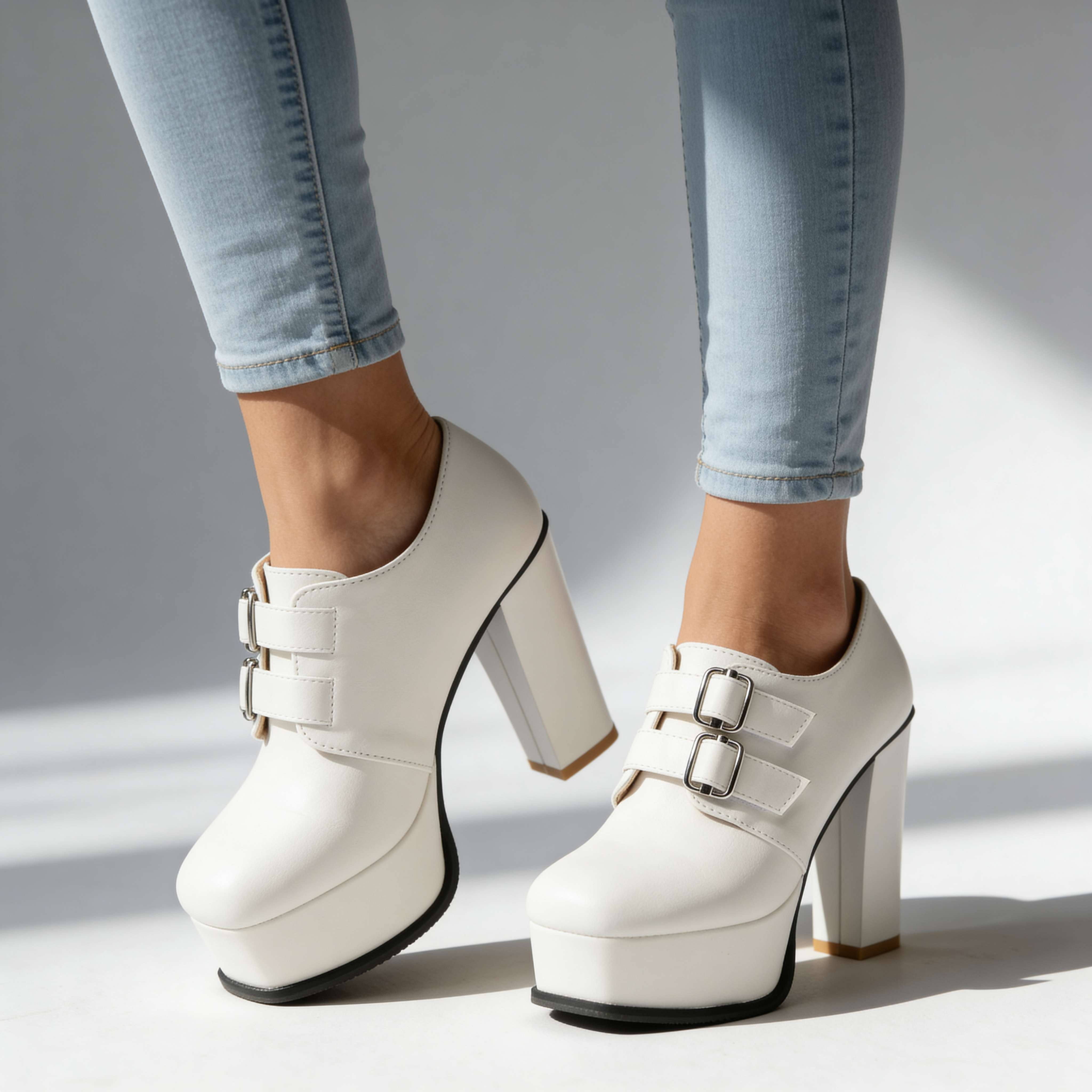 Victoria Buckle Heels