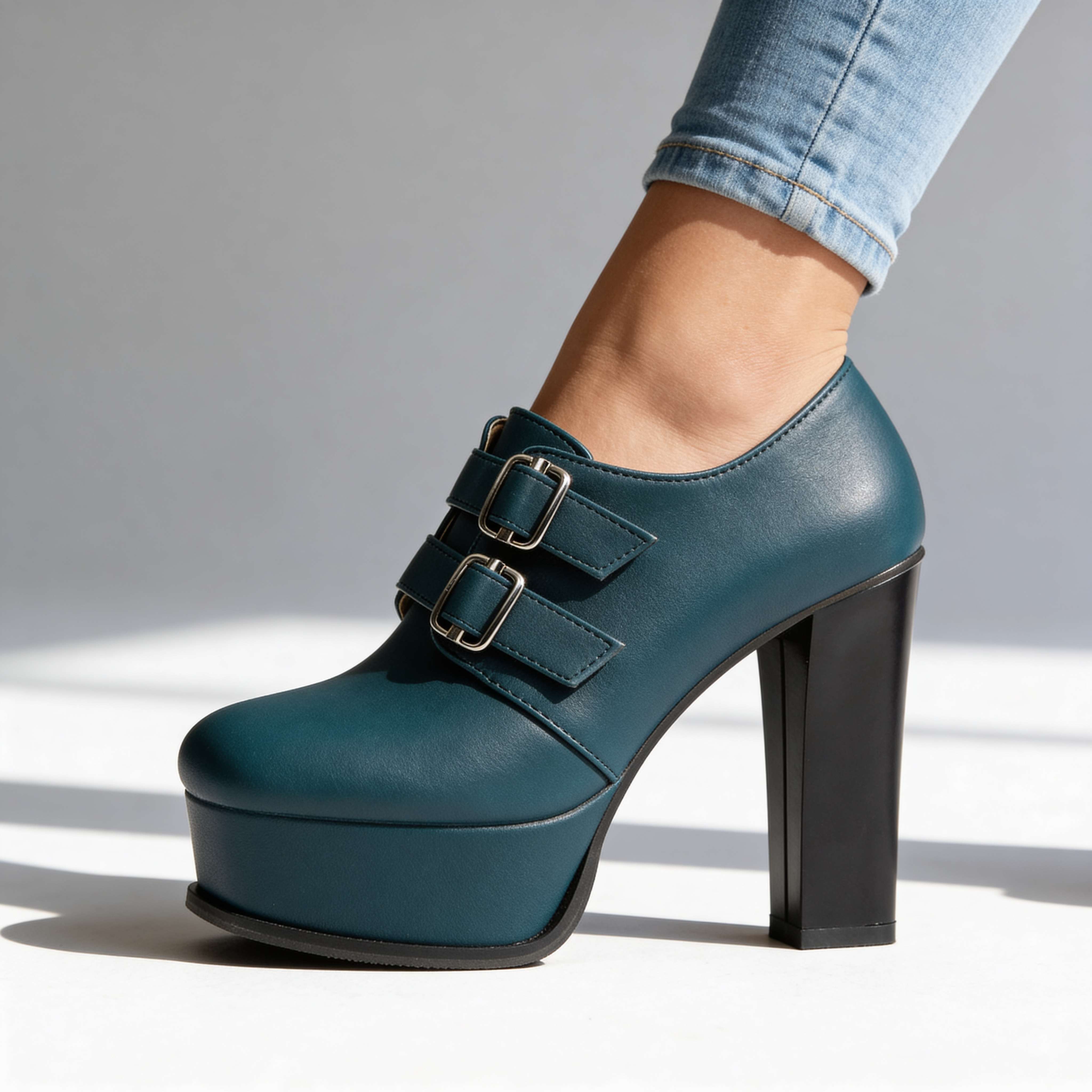 Victoria Buckle Heels