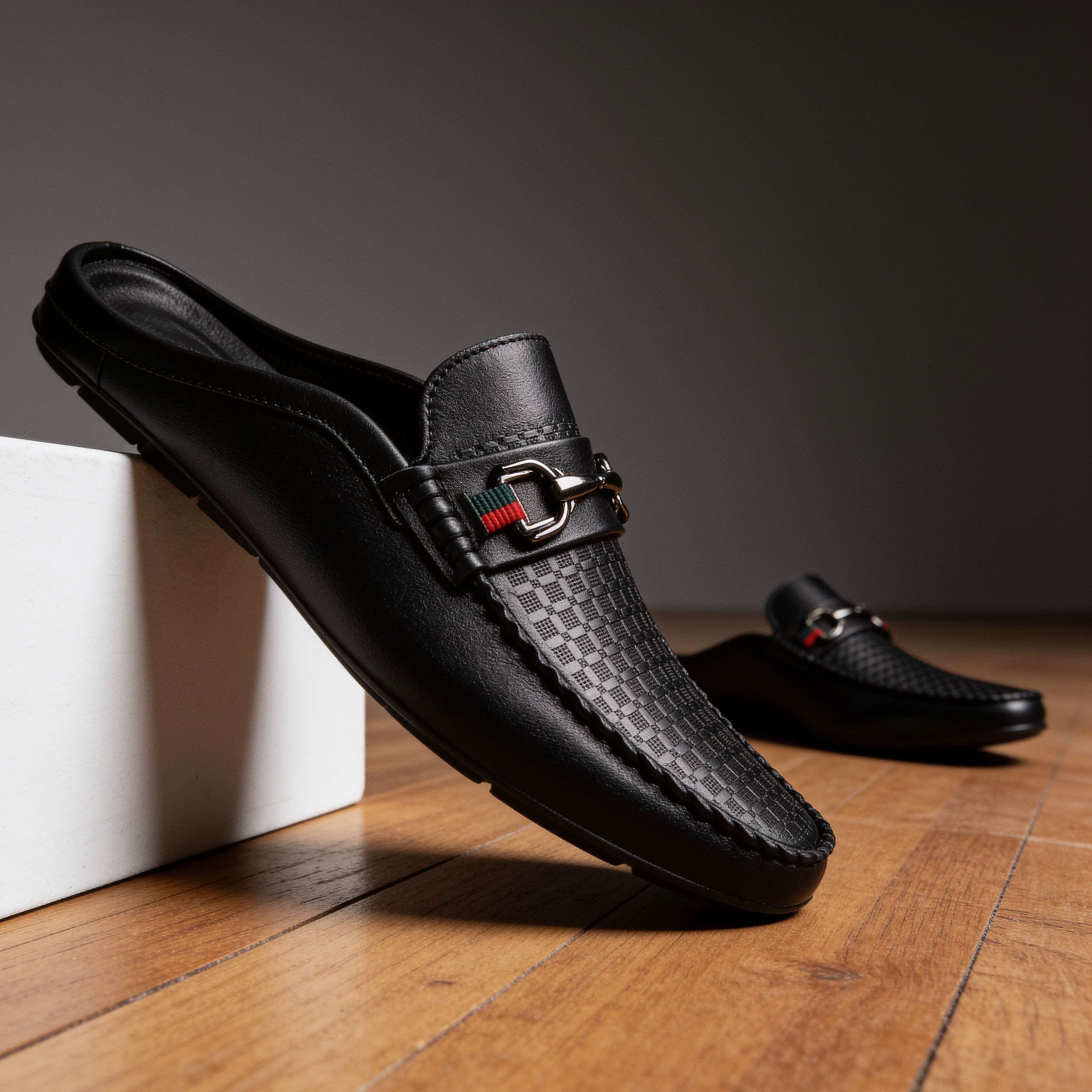 Verrano Leather Mule Loafers