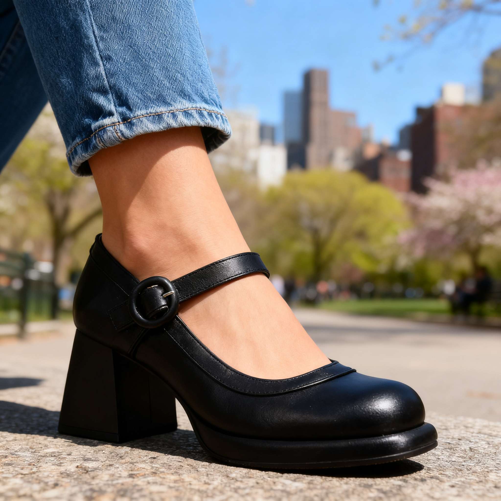 Sabina Buckle Strap Pumps