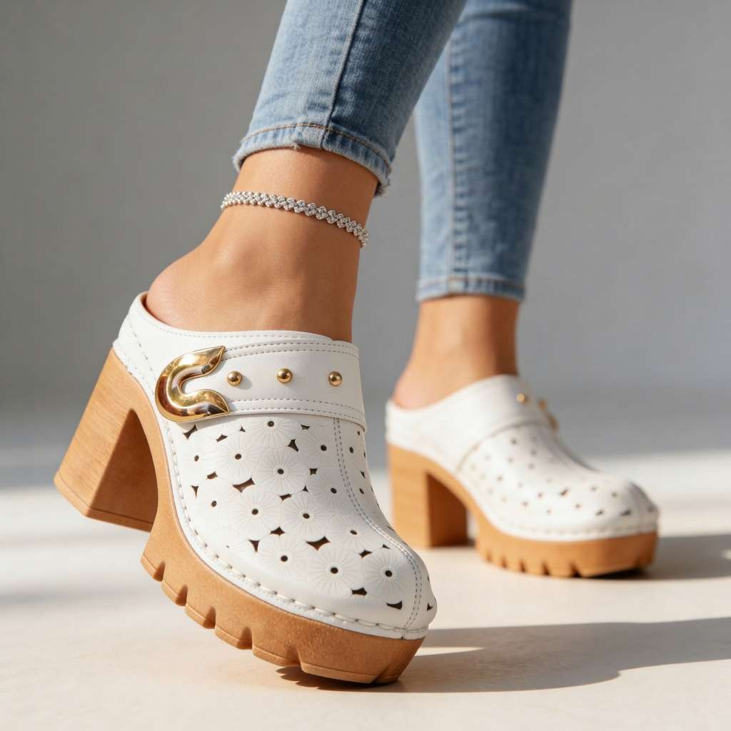 Melissa Buckle Slip-On Clogs