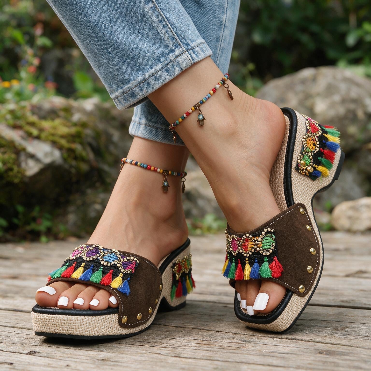 Evelina Boho Heels