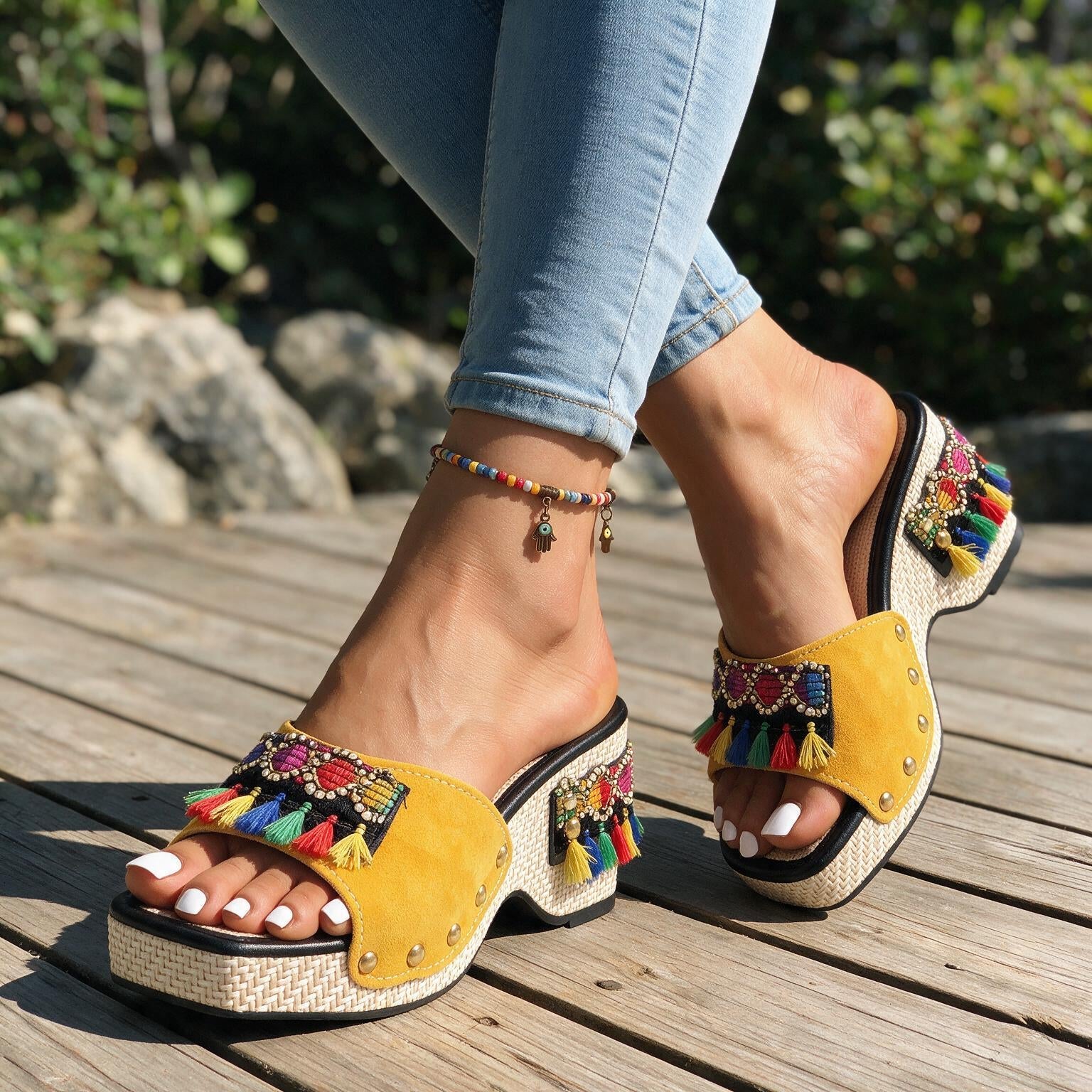Evelina Boho Heels