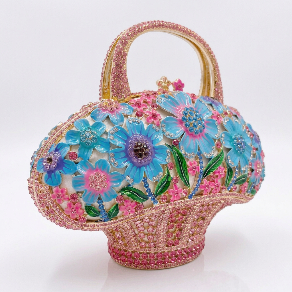 Bluebell Basket Crystal Bag - By Qivii