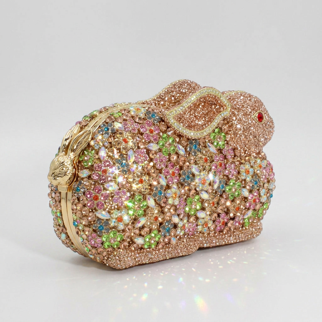 Bunny Crystal Clutch - By Qivii