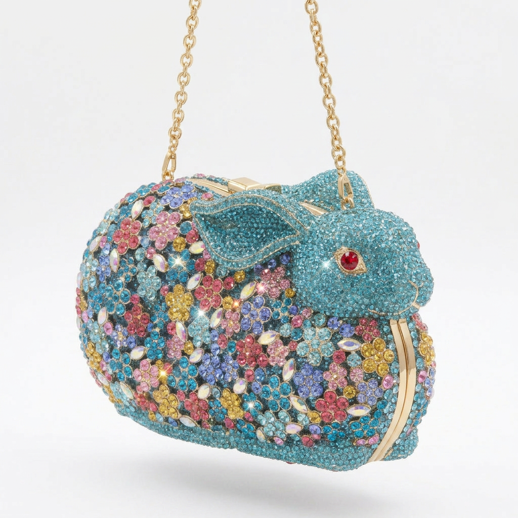 Bunny Crystal Clutch - By Qivii
