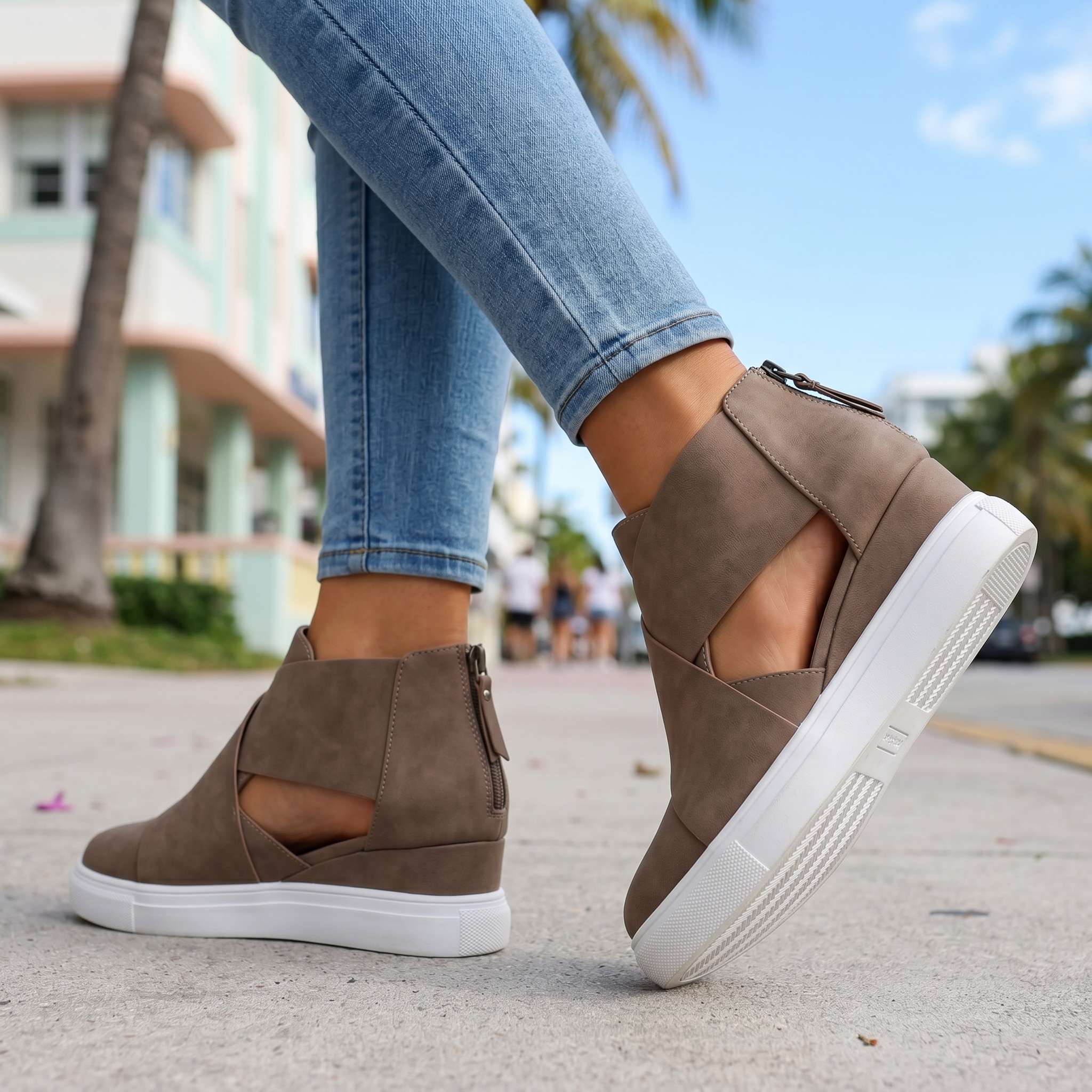 Makenzie Open Crossover Sneakers