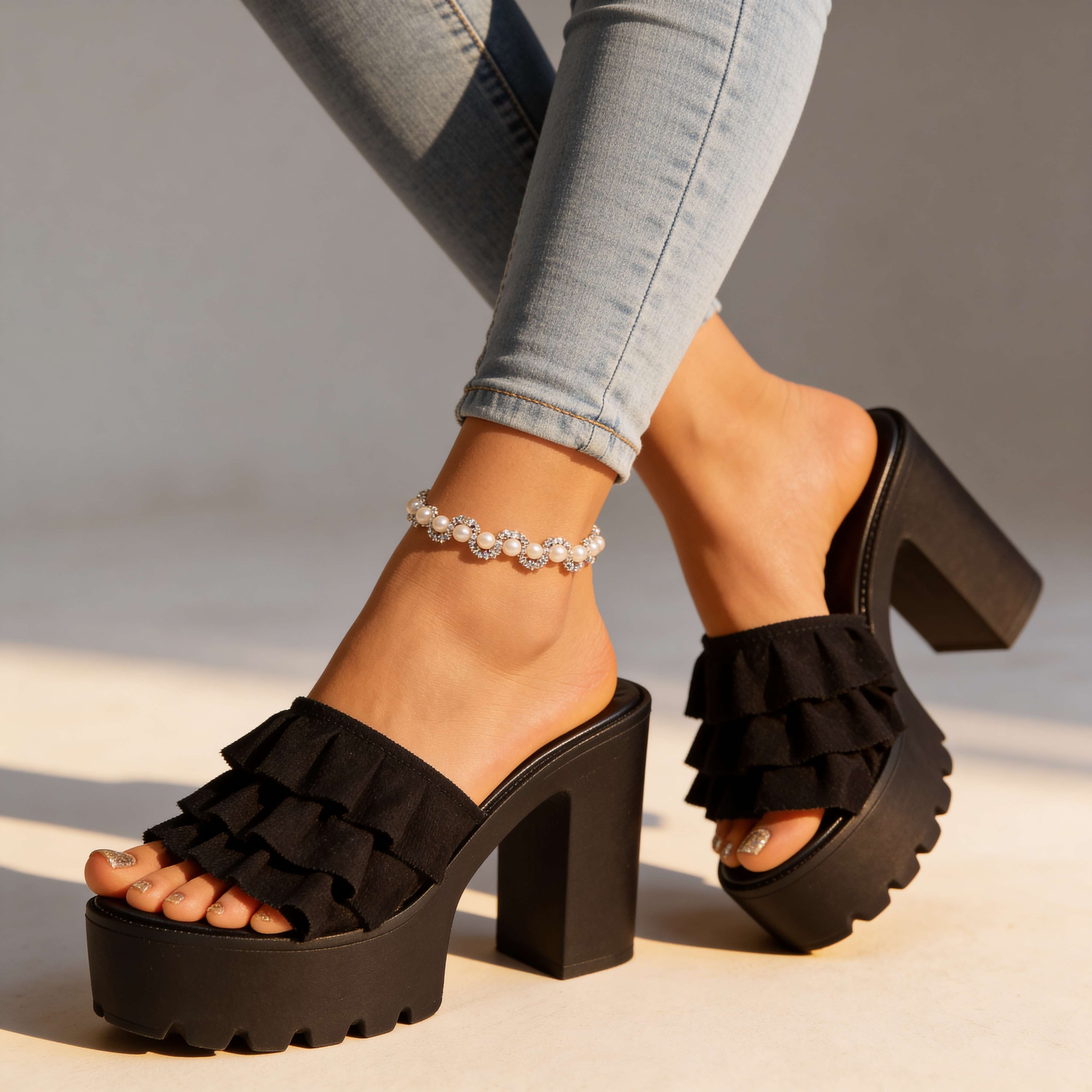 Valentina Ruffle Heels