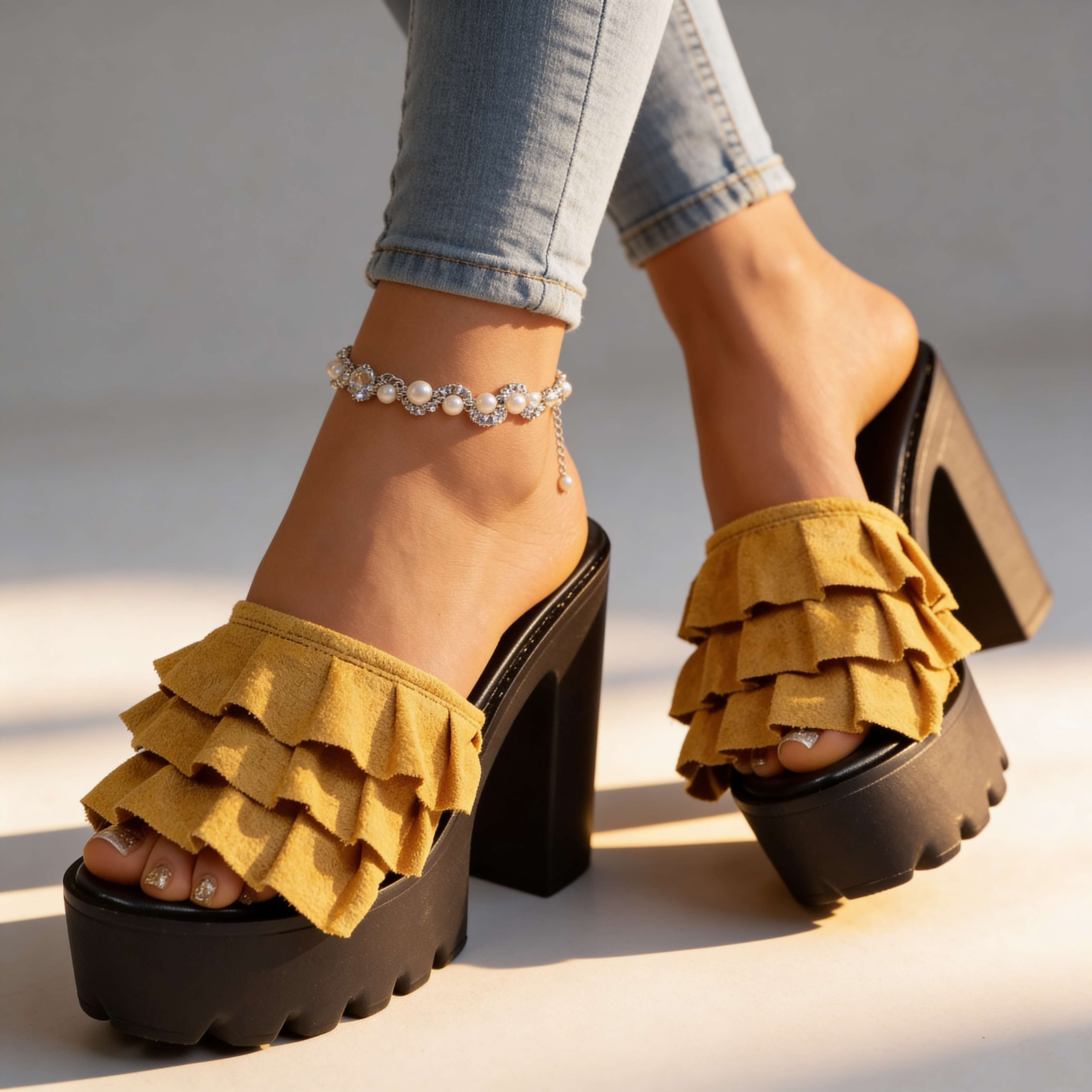 Valentina Ruffle Heels