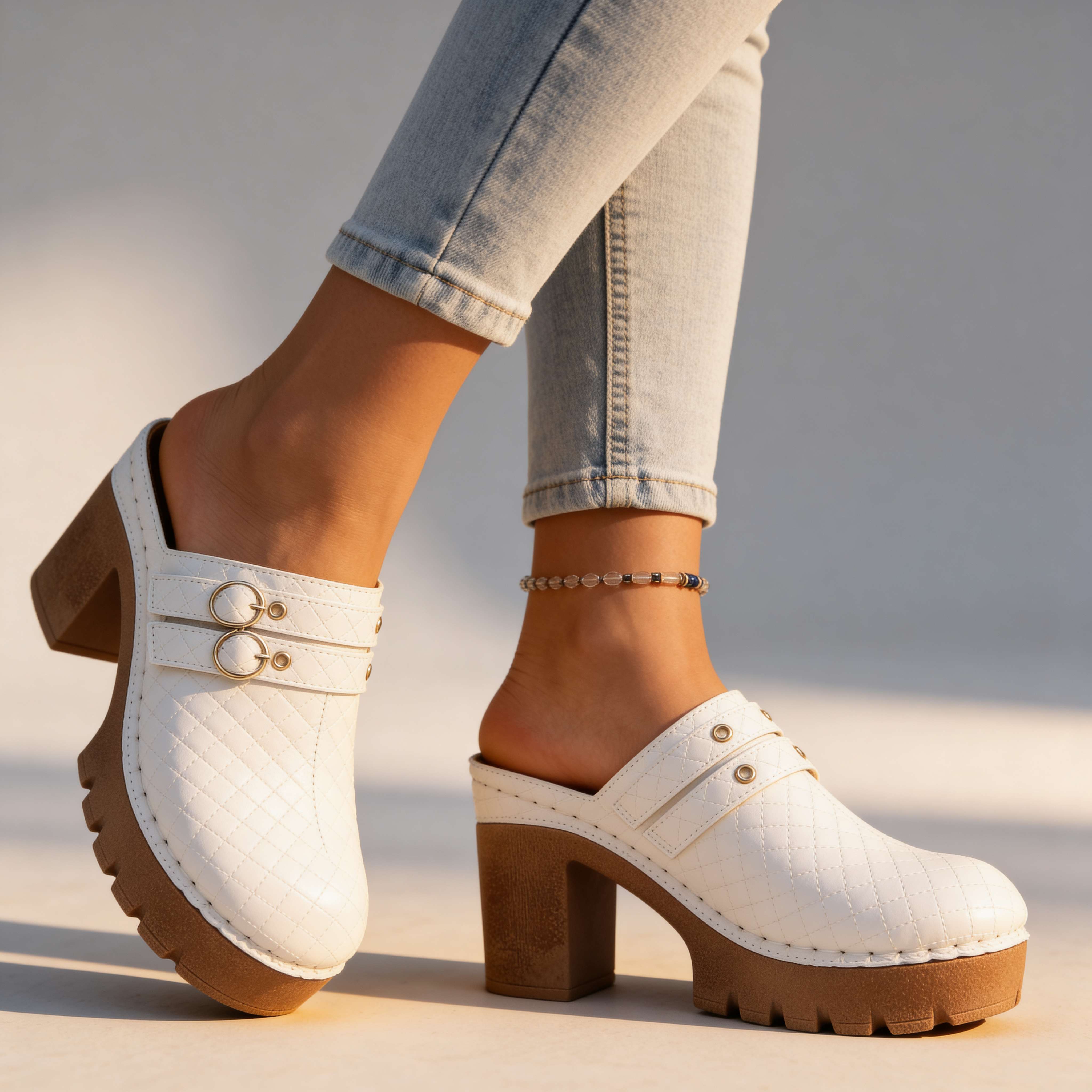 Jeannie Twin Strap Heels
