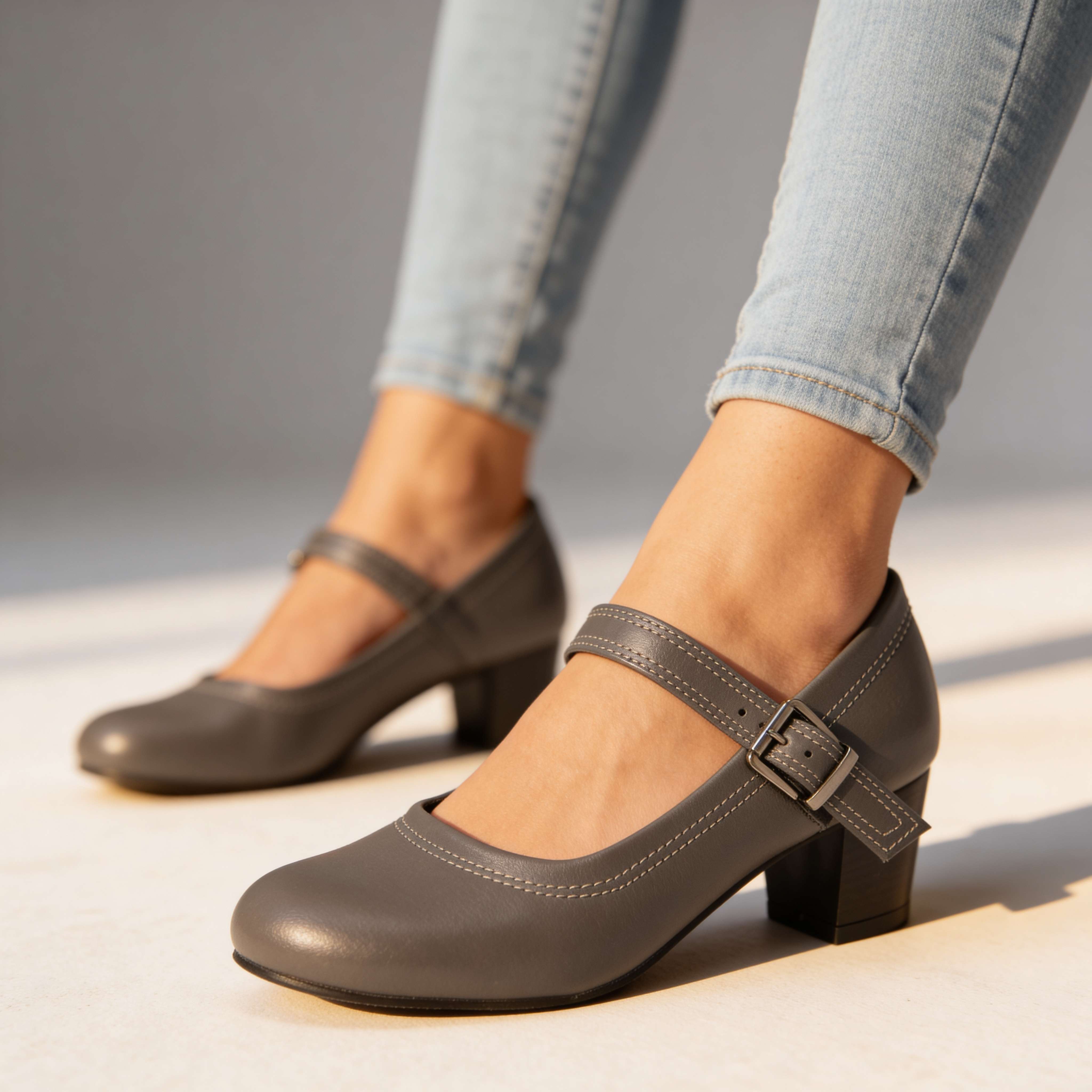 Bella Buckle Strap Pumps