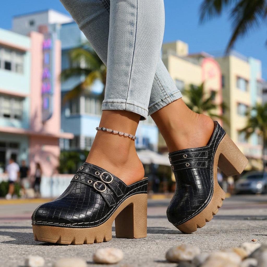 Jeannie Twin Strap Heels