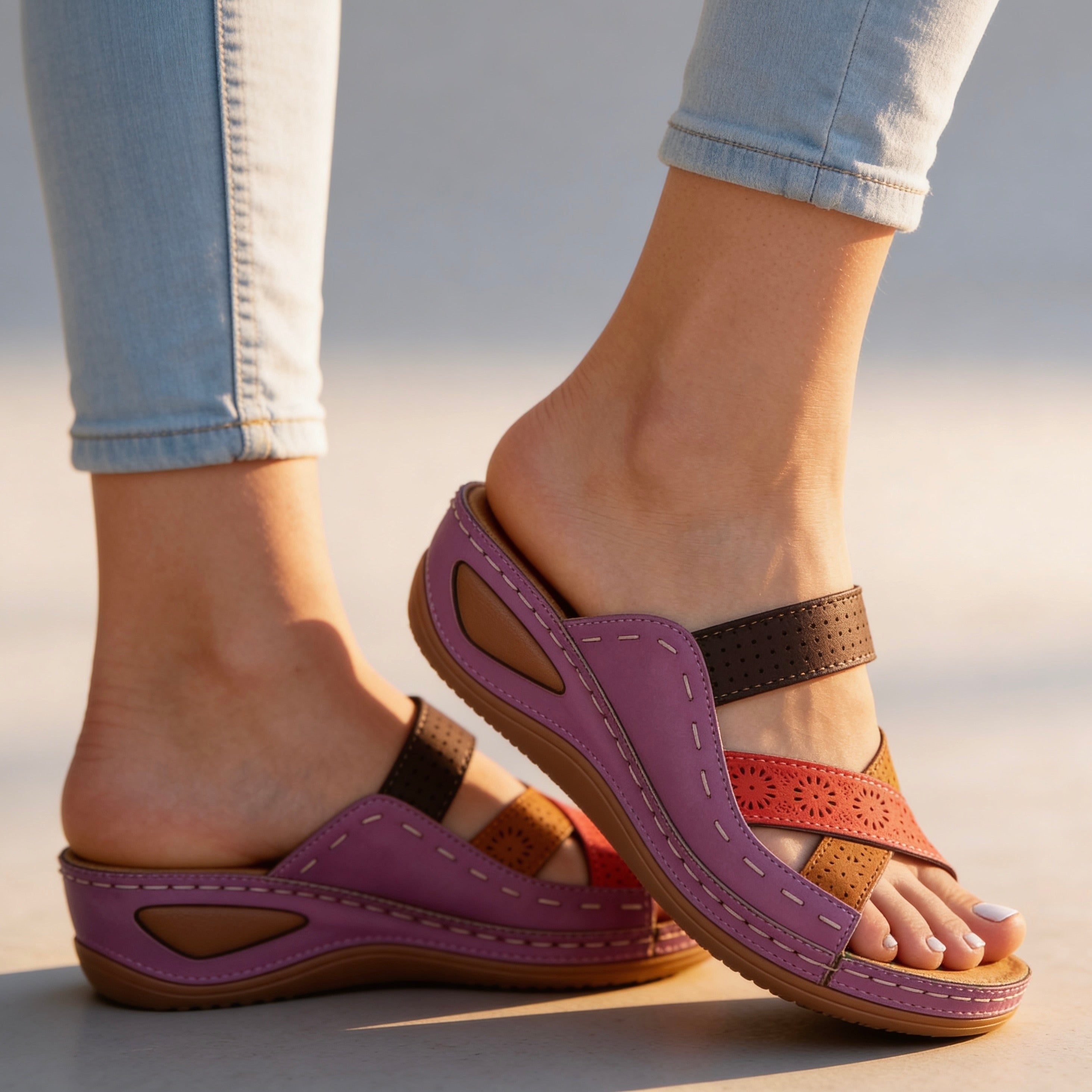 Annabel Floral Orthopedic Slides