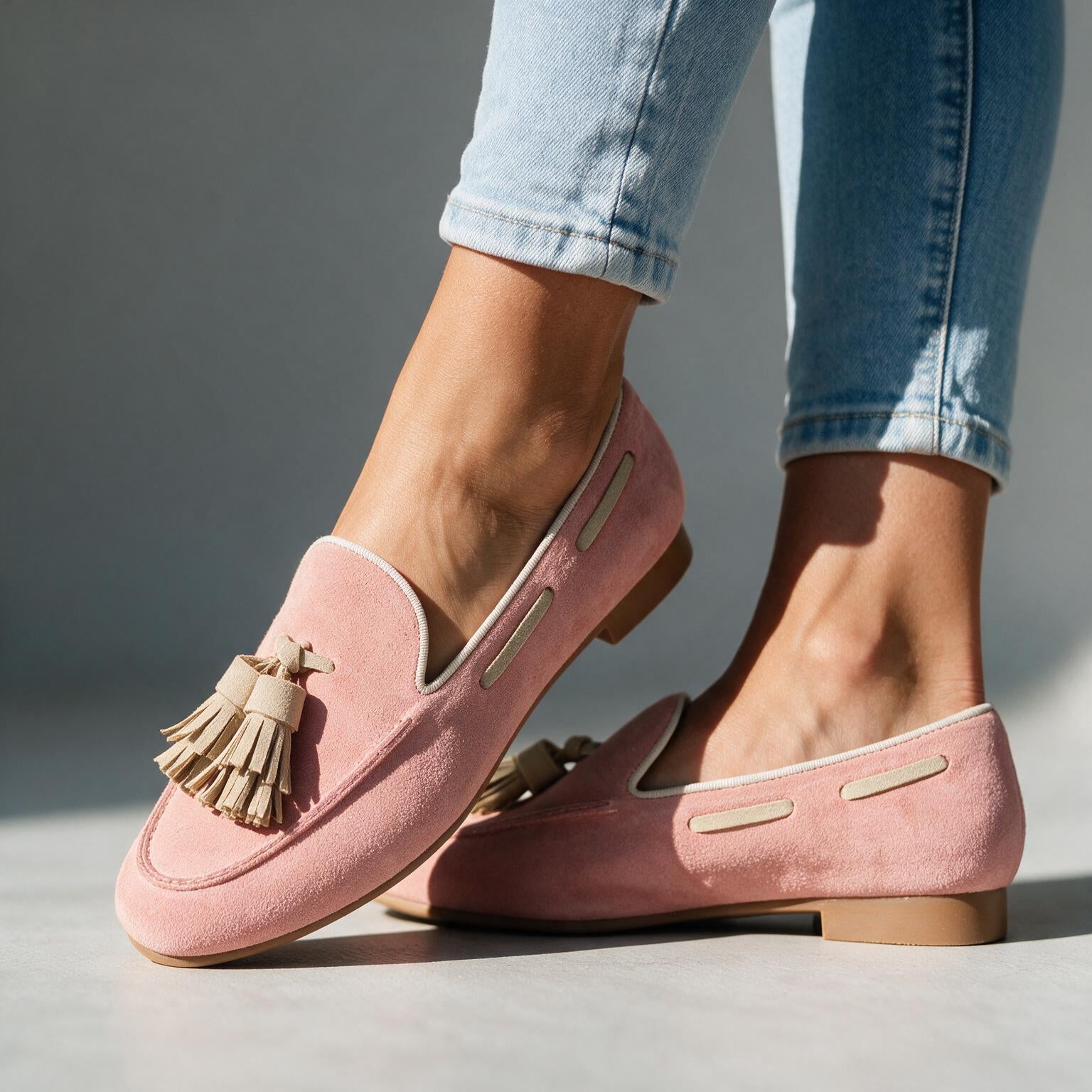 Luciana Suede Tassel Loafers