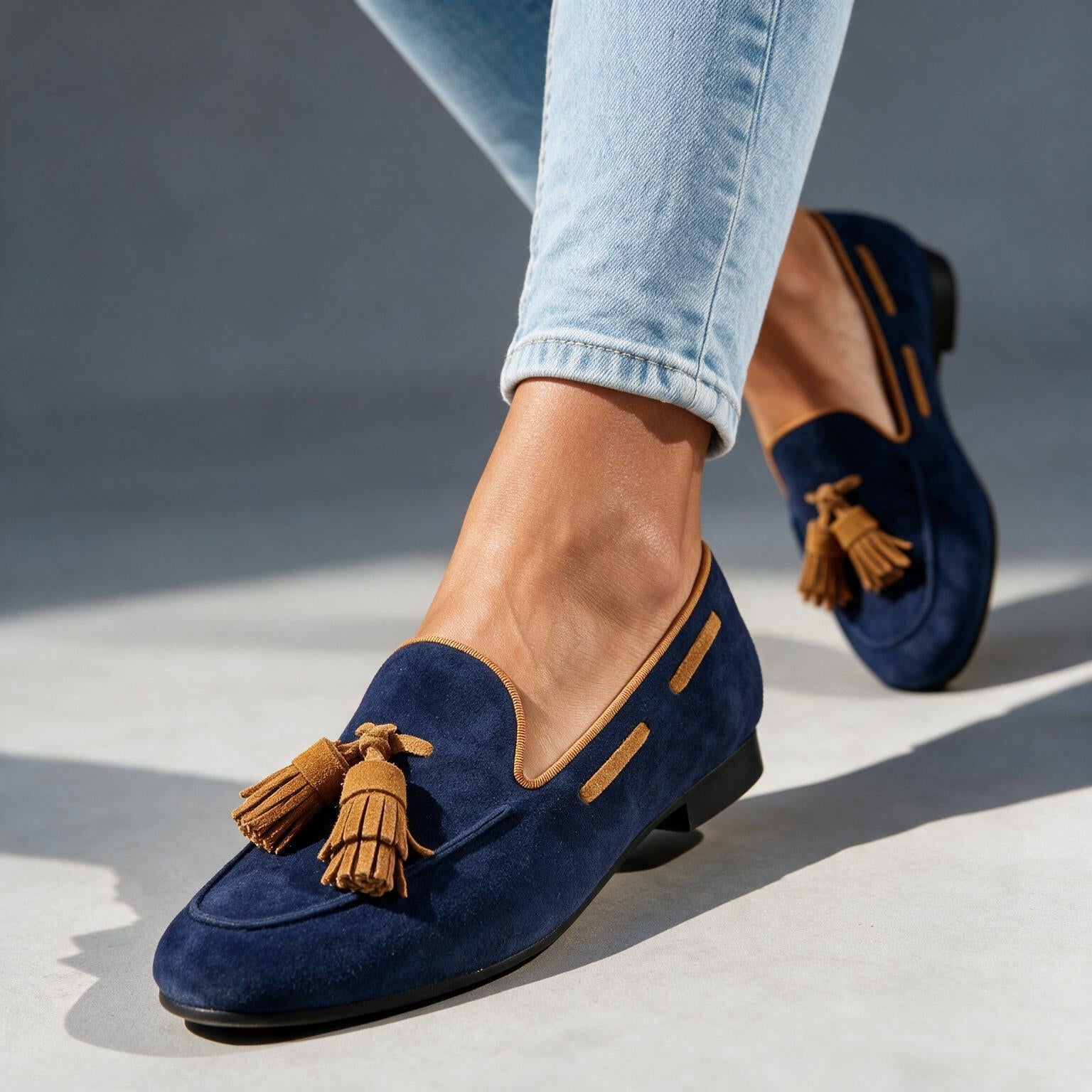 Luciana Suede Tassel Loafers