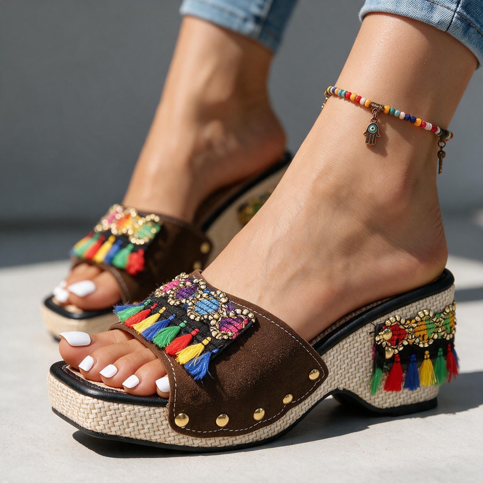 Evelina Boho Heels