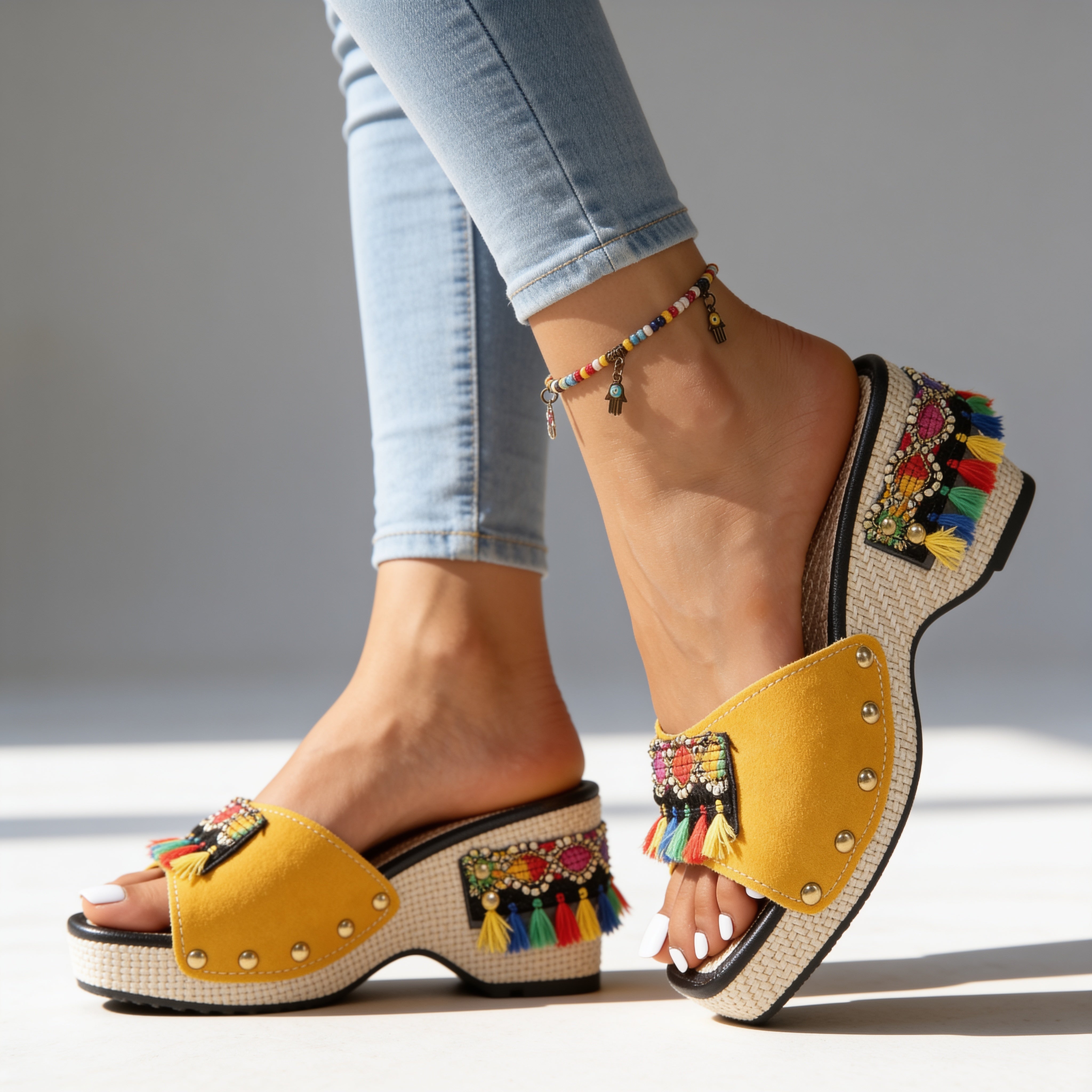 Evelina Boho Heels