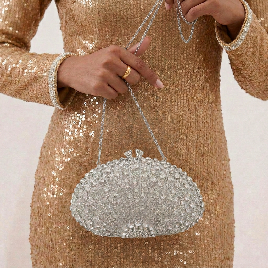 Mélusine Clutch in Vegan Leather - By Qivii