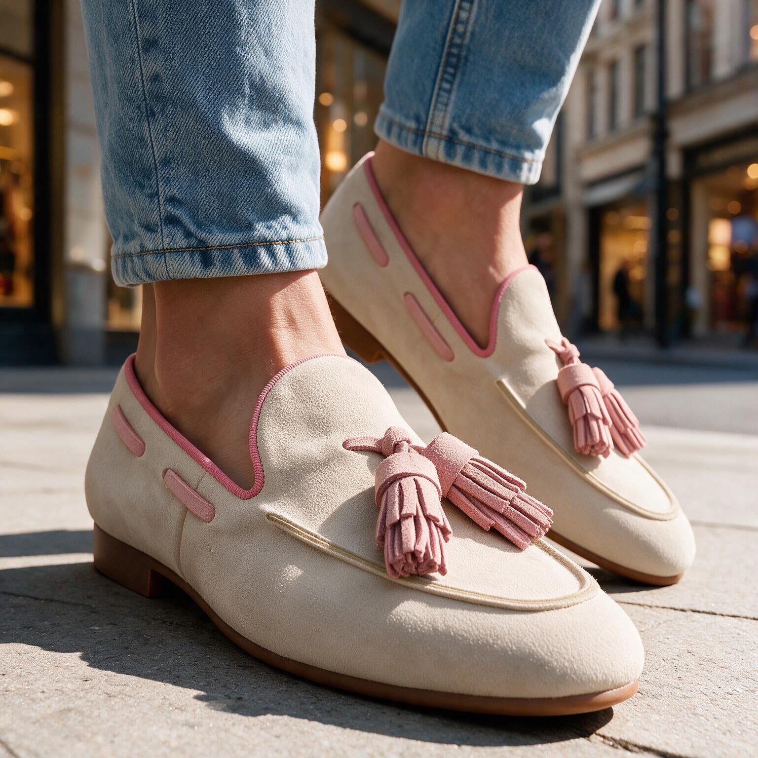 Luciana Suede Tassel Loafers