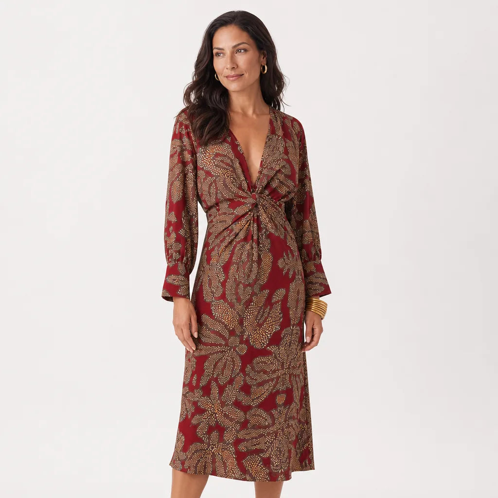 Marielle | Womens Fall Wrap Maxi Dress