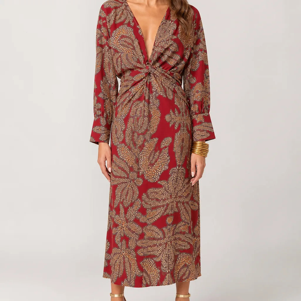 Marielle | Womens Fall Wrap Maxi Dress