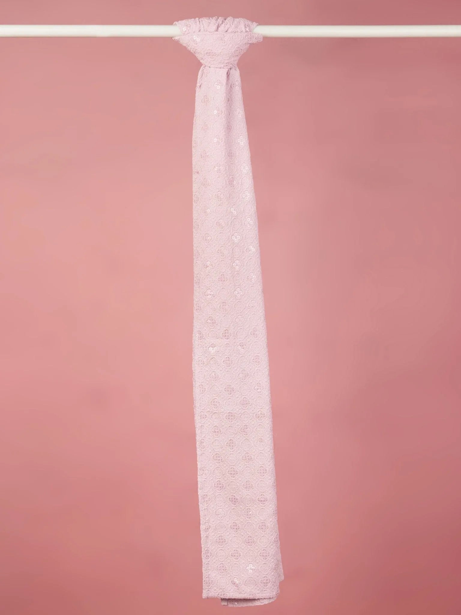 Men Silk Blend Embroidered Dupatta