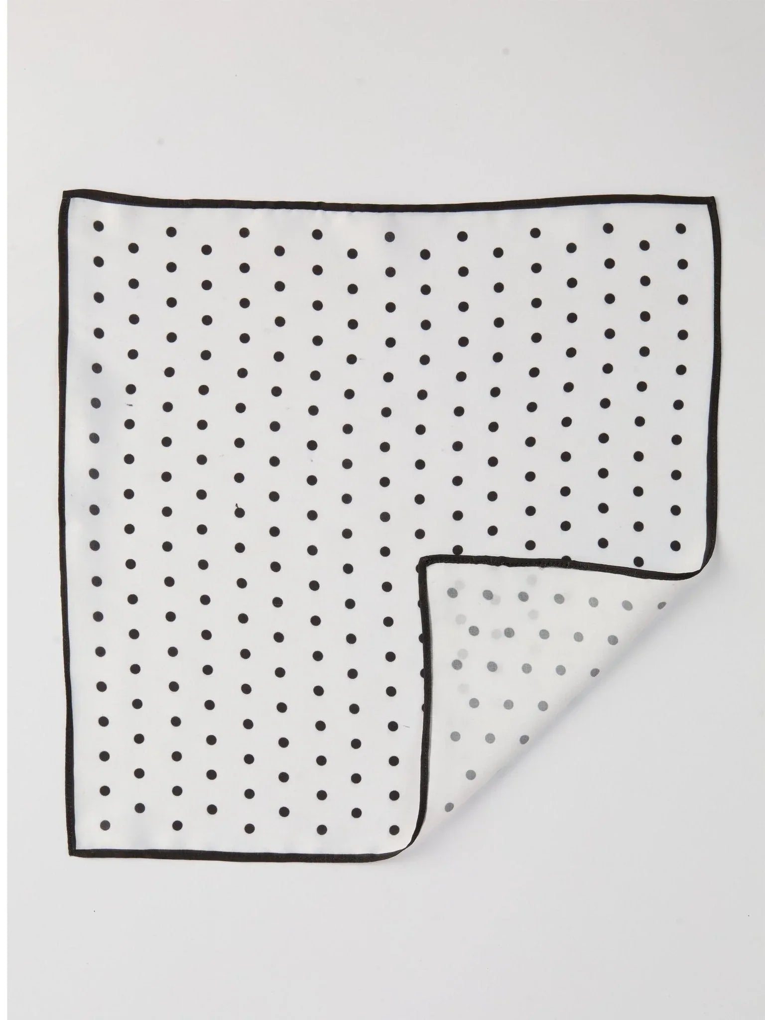 Men's Black Printed Silk Pocket Square