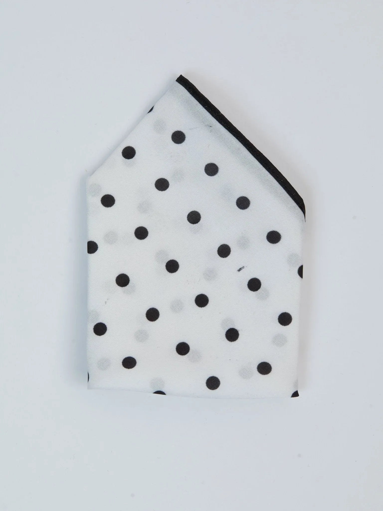 Men's Black Printed Silk Pocket Square