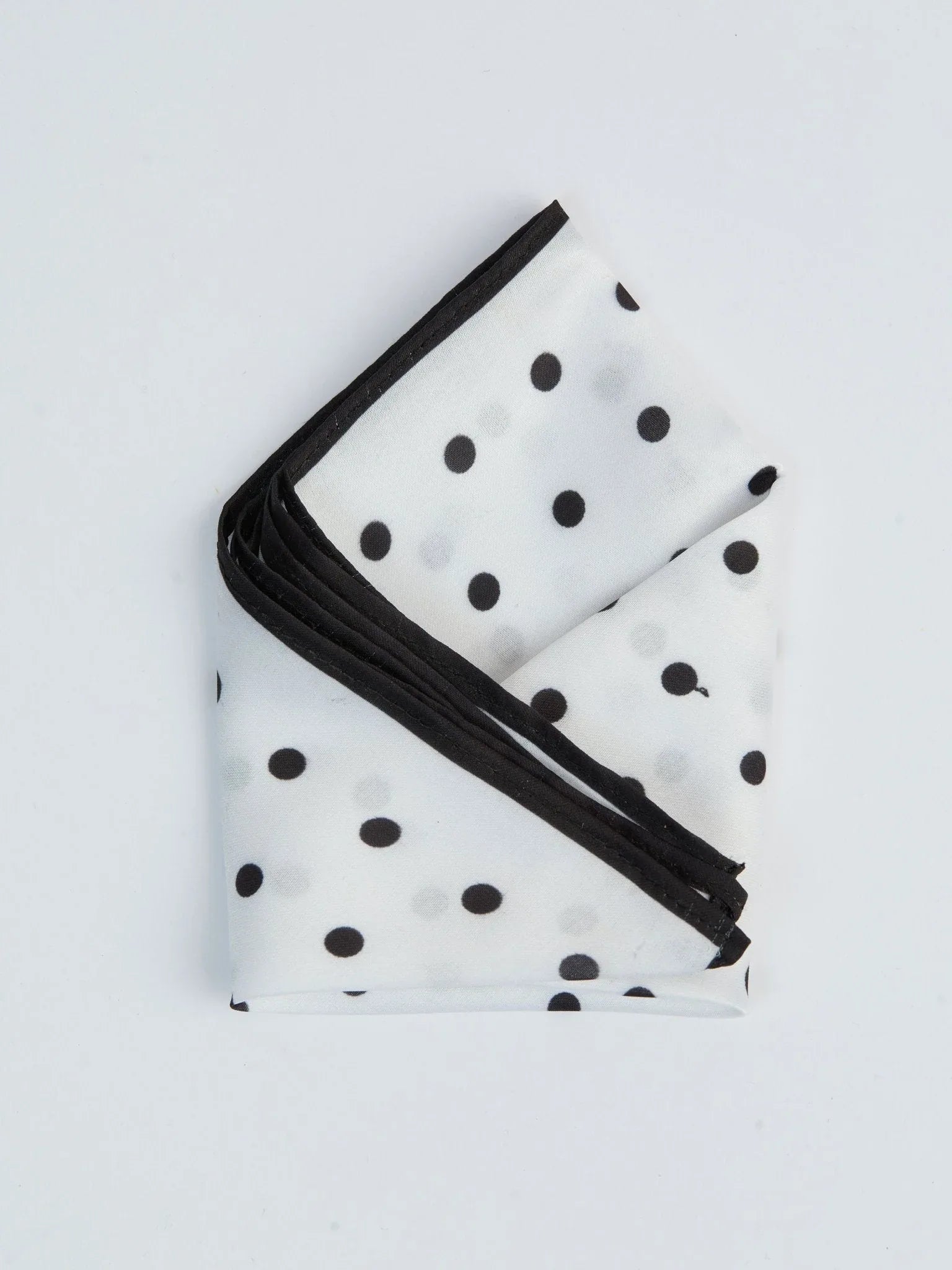 Men's Black Printed Silk Pocket Square