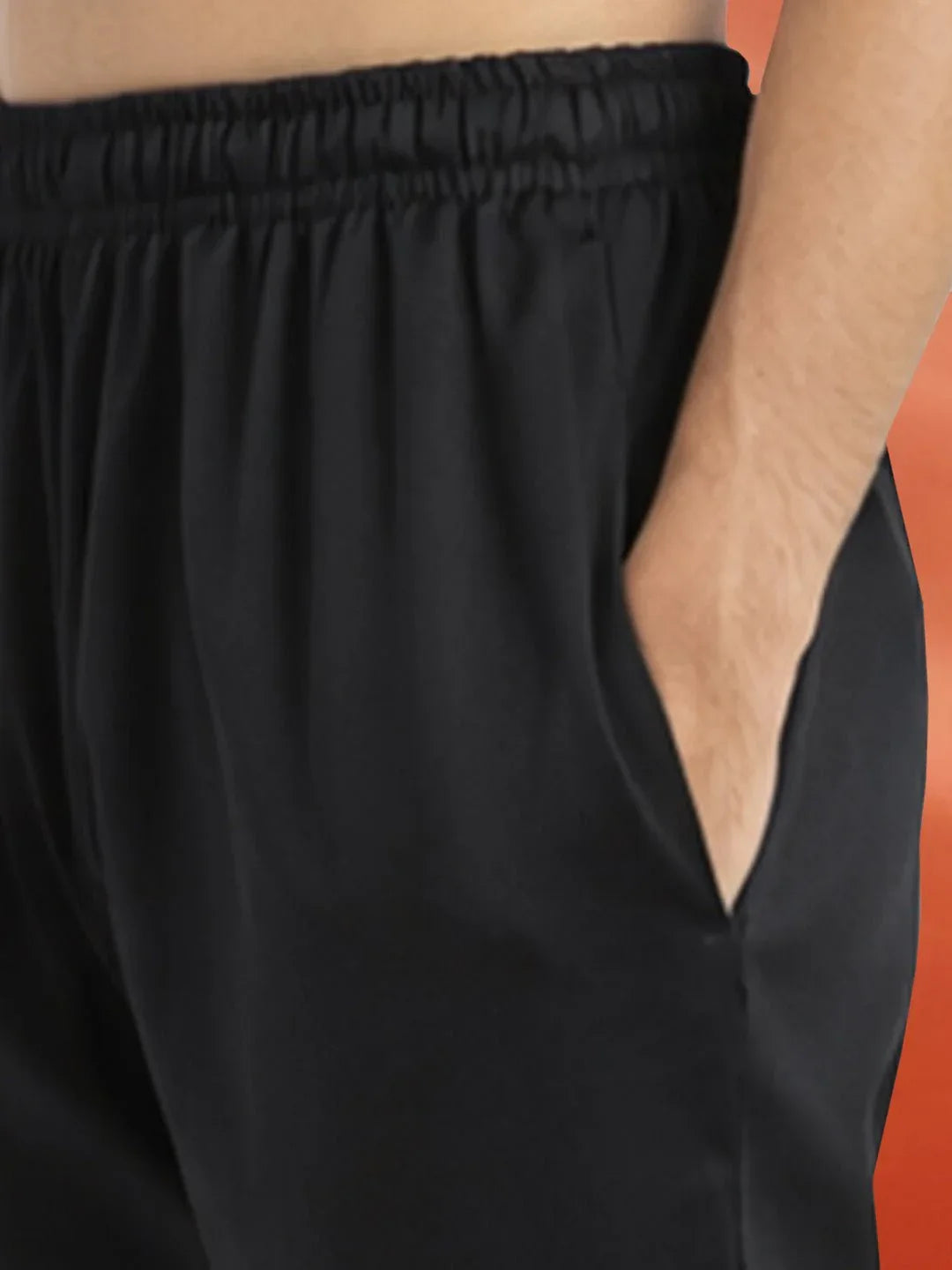 Men's Black Silk Blend Kurta Pyjama Set