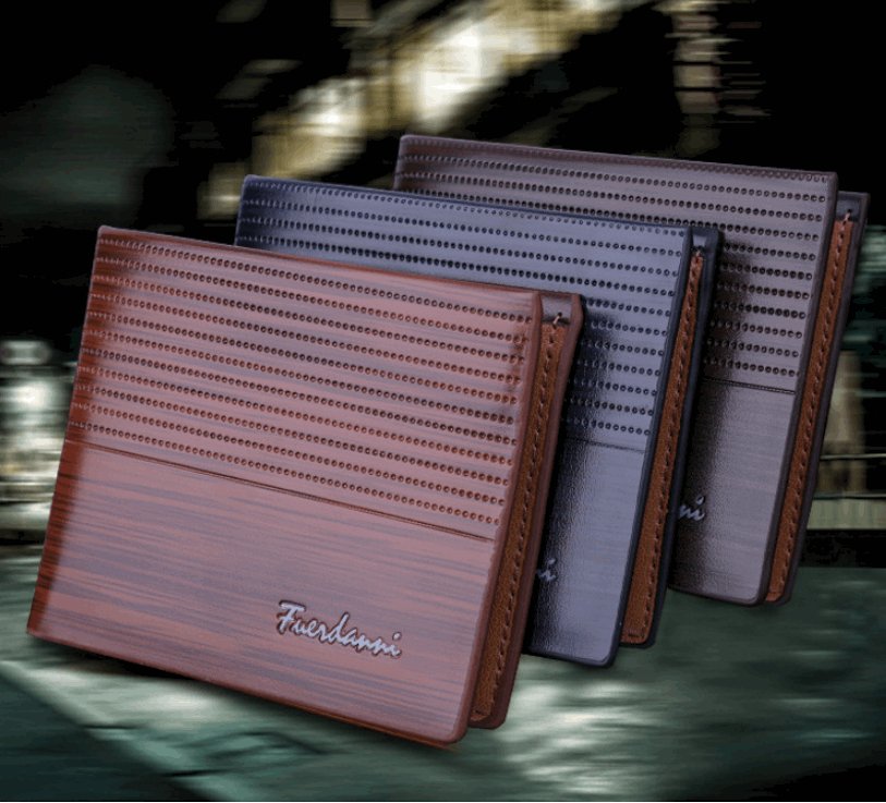 Men's Embossed Multi-Card Wallet - By Qivii