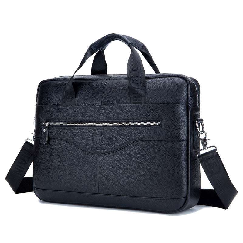 Men's Leather Laptop Shoulder Messenger Bag - By Qivii