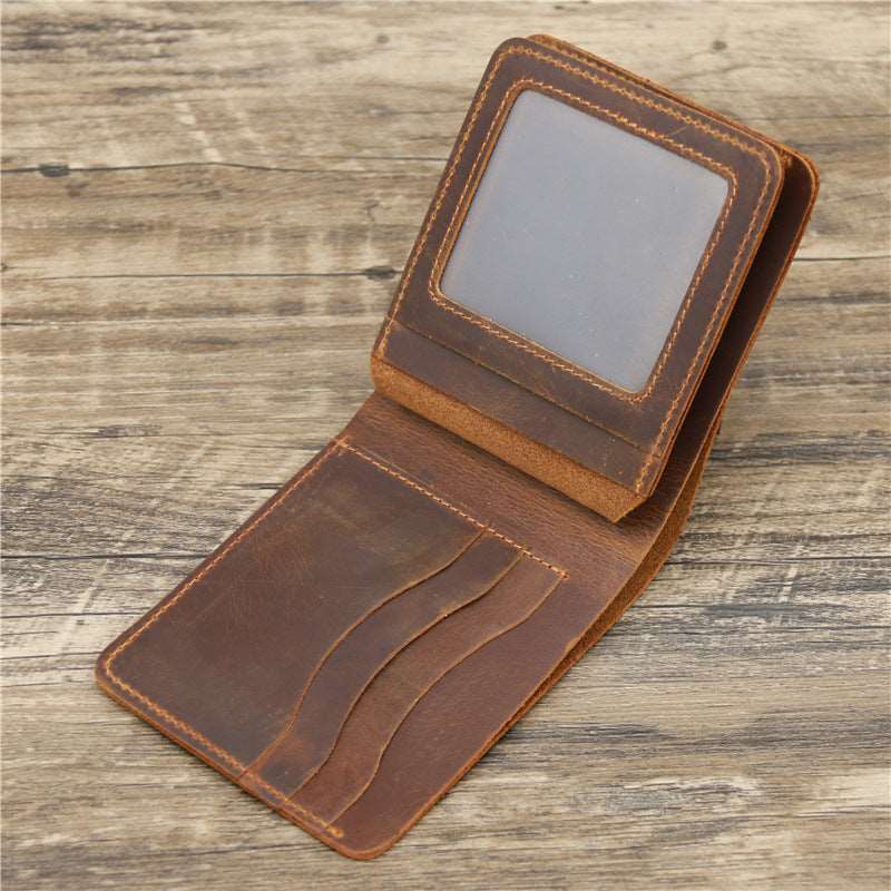Men's Luxury Cowhide Leather Tri-Fold Wallet - By Qivii