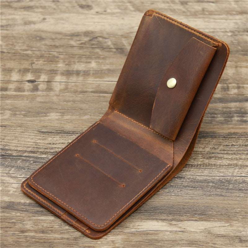 Men's Luxury Cowhide Leather Tri-Fold Wallet - By Qivii