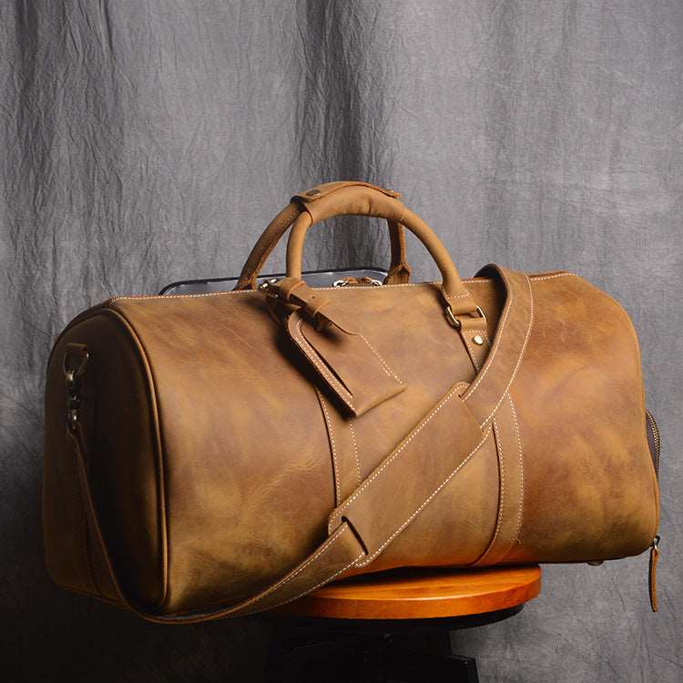 Men's Luxury Leather Retro Hand Luggage Bag - By Qivii