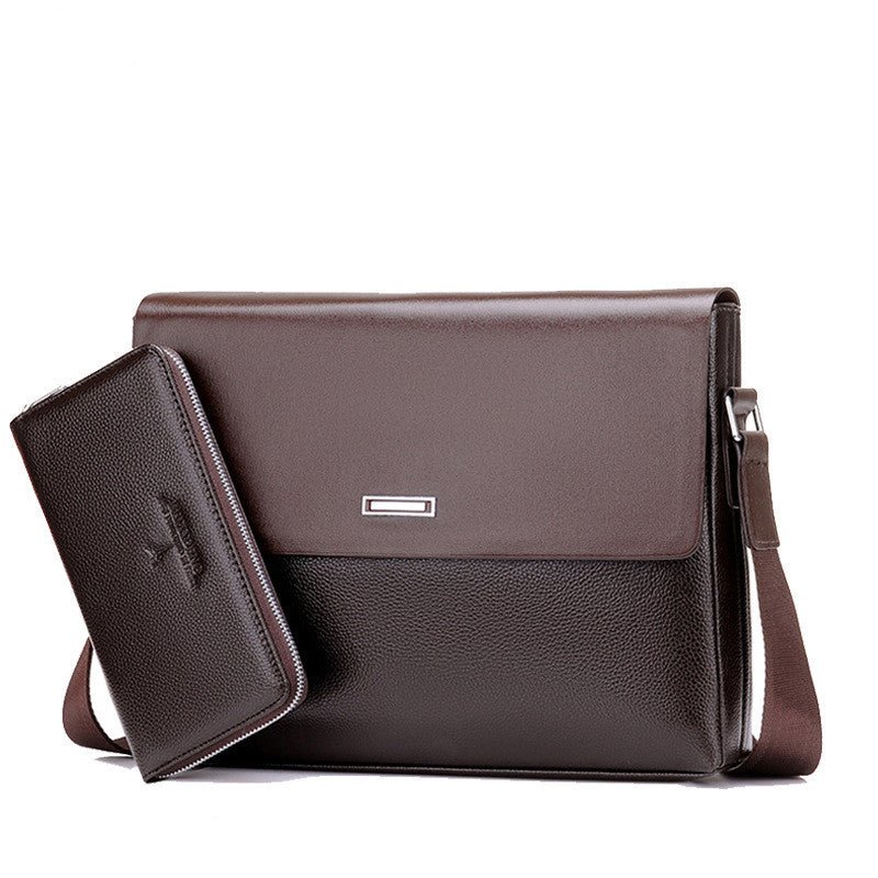 Men's Microfiber Synthetic Leather Messenger Bag - By Qivii