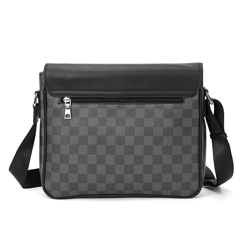 Men's Plaid Shoulder Bag - By Qivii