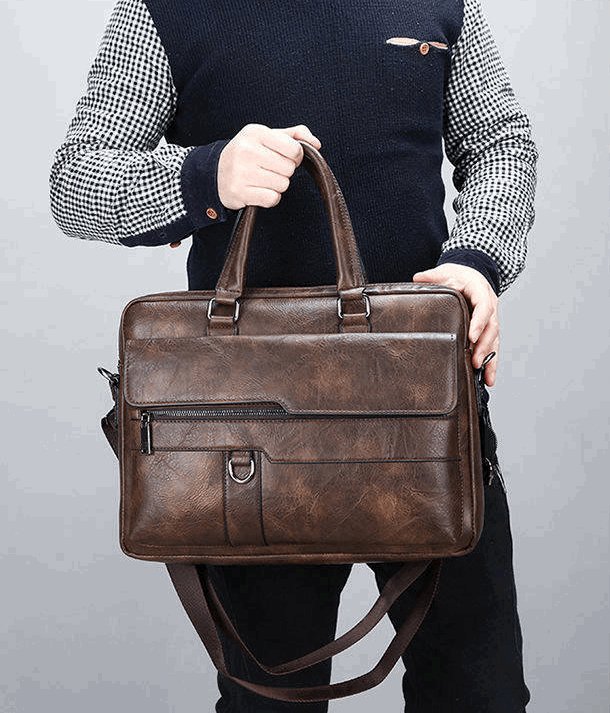 Men's Premium Business Synthetic Leather Bag - By Qivii