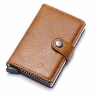 Men's RFID Anti-theft Aluminum Synthetic Leather Wallet - By Qivii