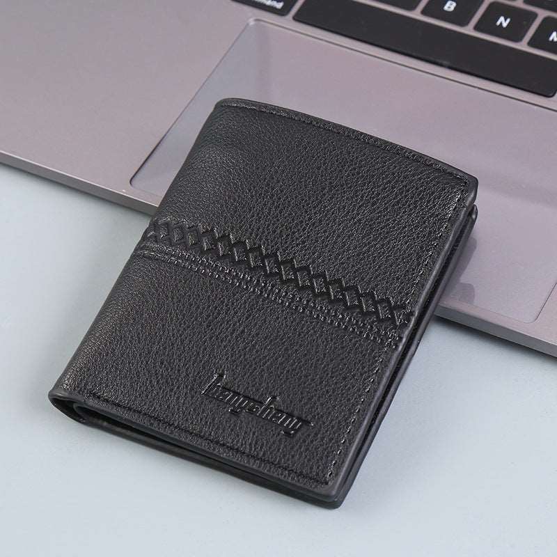 Men's Short Synthetic Leather Wallet - By Qivii