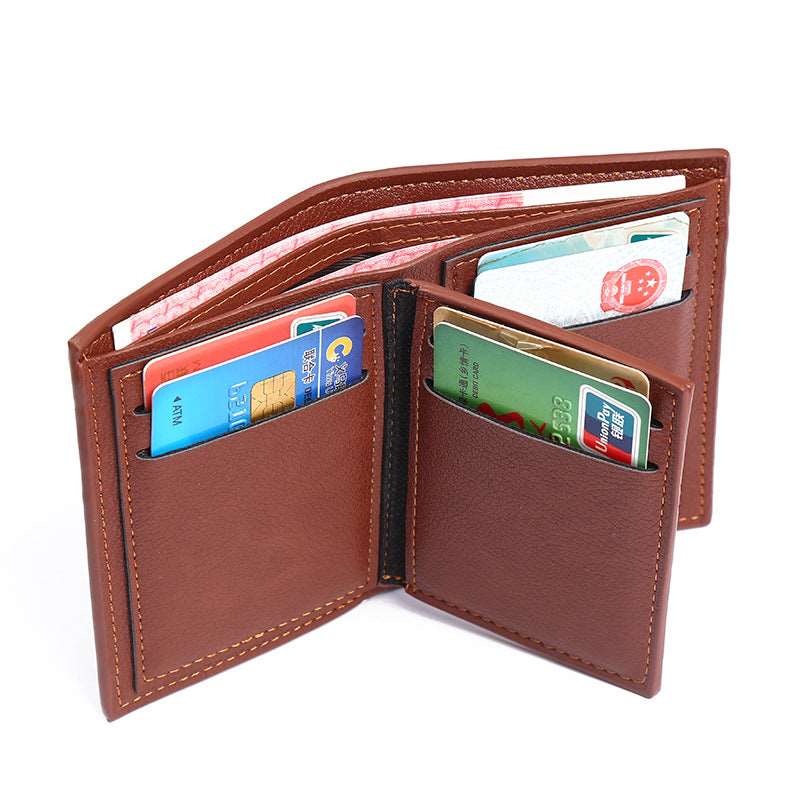 Men's Short Synthetic Leather Wallet - By Qivii