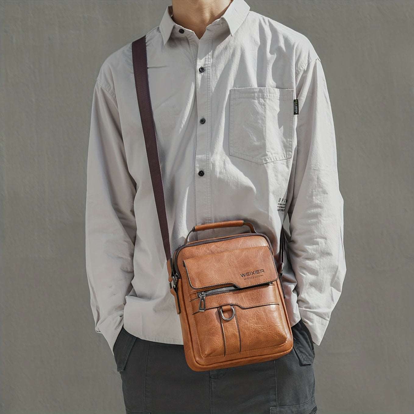 Men's Shoulder Crossbody Messenger Bag - By Qivii