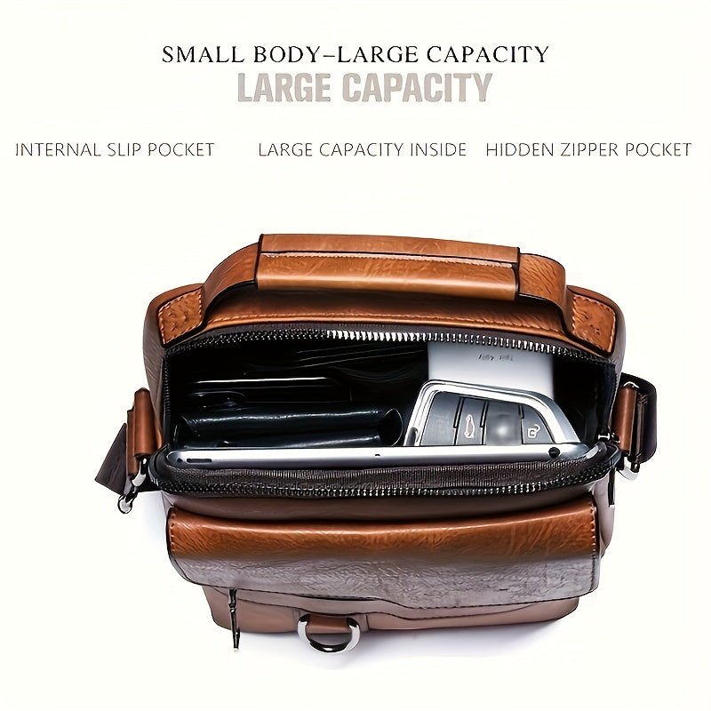 Men's Shoulder Crossbody Messenger Bag - By Qivii