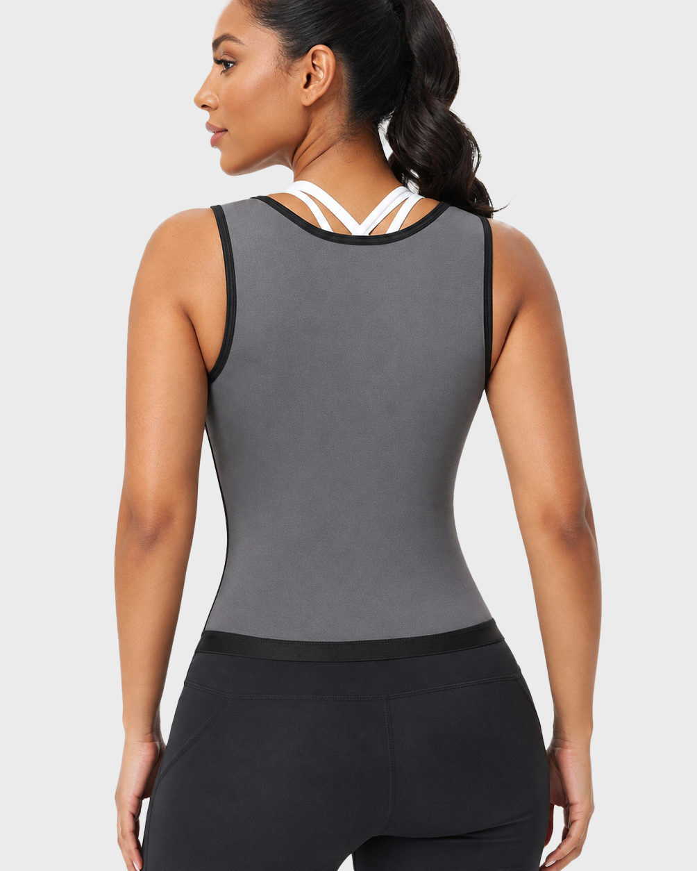 Sweat Suit Fat Burner Vest Tank Top Tummy Control Waist Trainer Belt