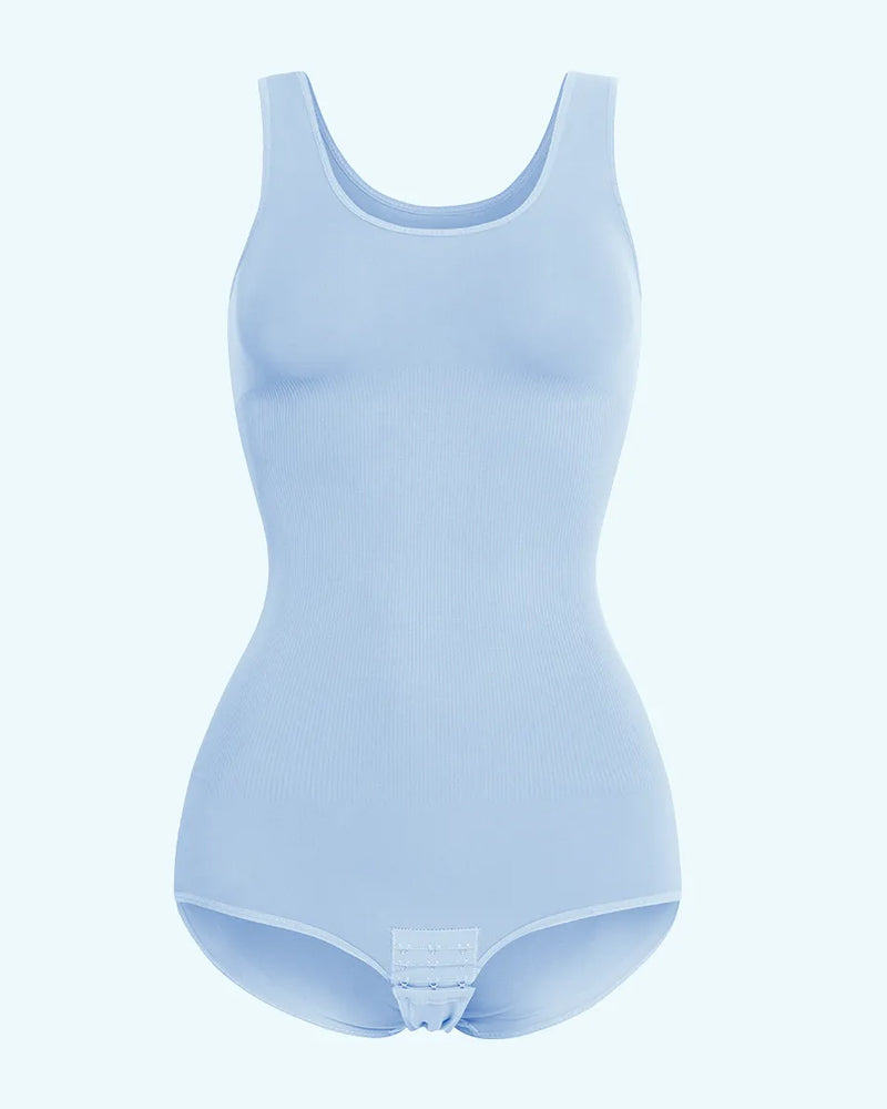 Women's Seamless Round Neck Tummy Control Briefs Bodysuit
