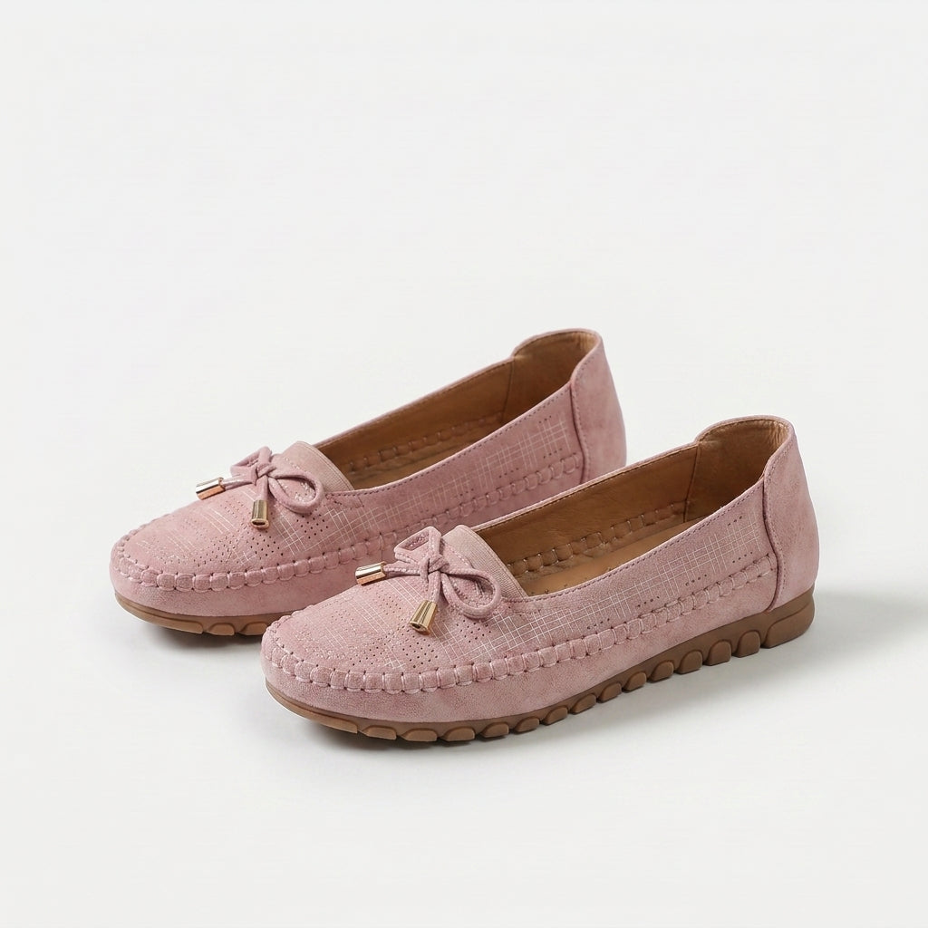 Sabine – Weiche Komfort-Loafer mit zarter Schleife - By Qivii