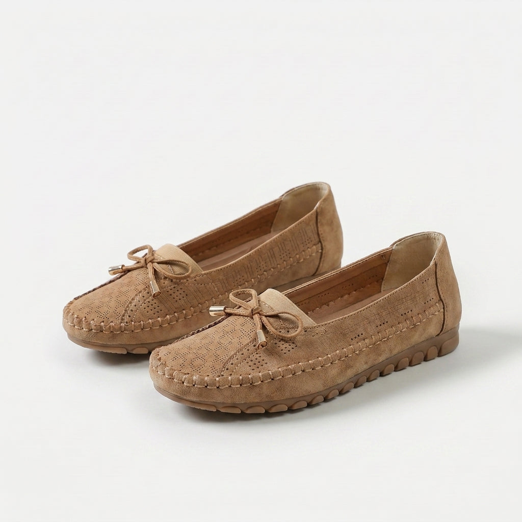 Sabine – Weiche Komfort-Loafer mit zarter Schleife - By Qivii