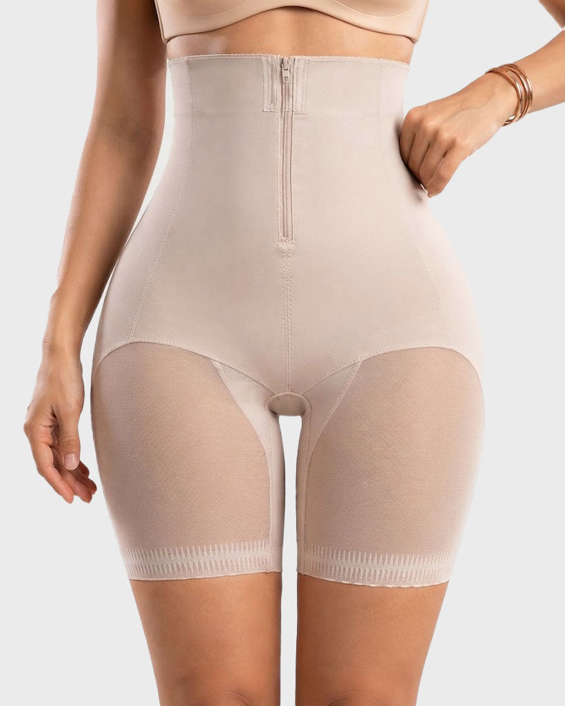High Waist Double-layered Tummy Control Shapewear Shorts