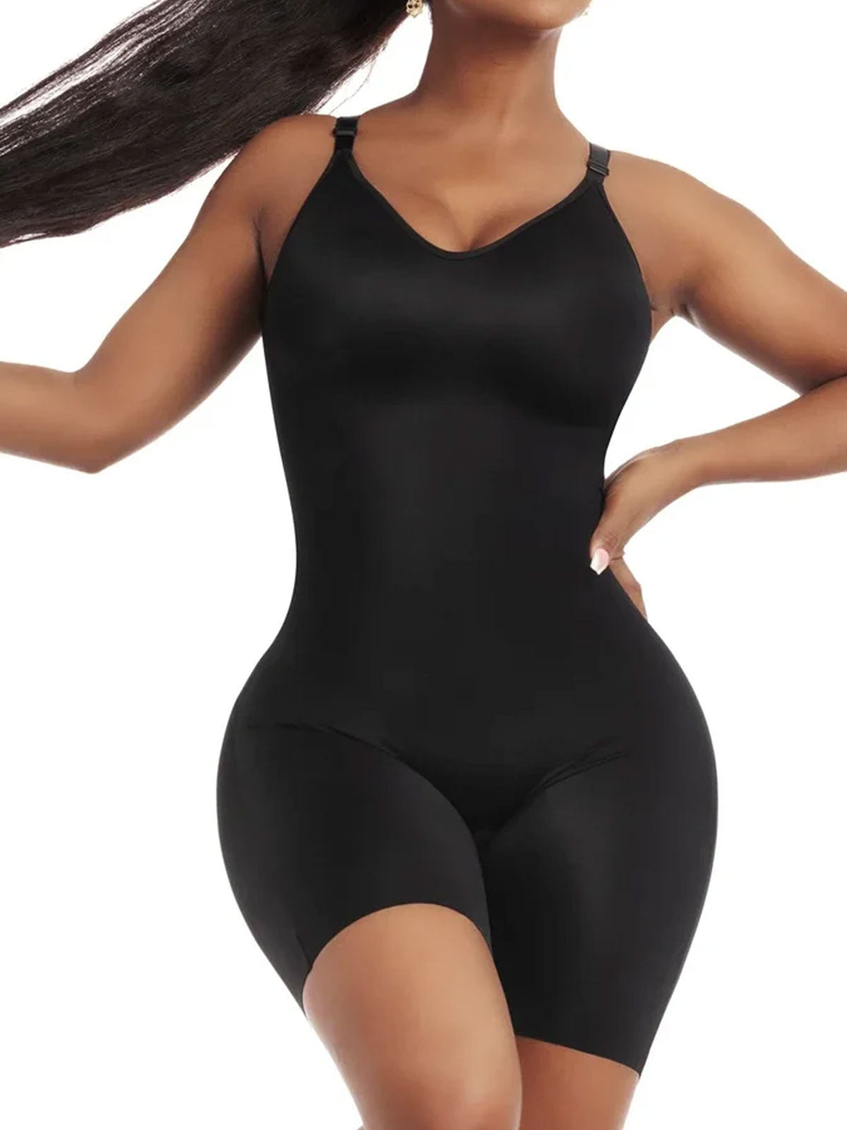 Seamless Tummy Control Shapewear Bodysuit With Built In Bra