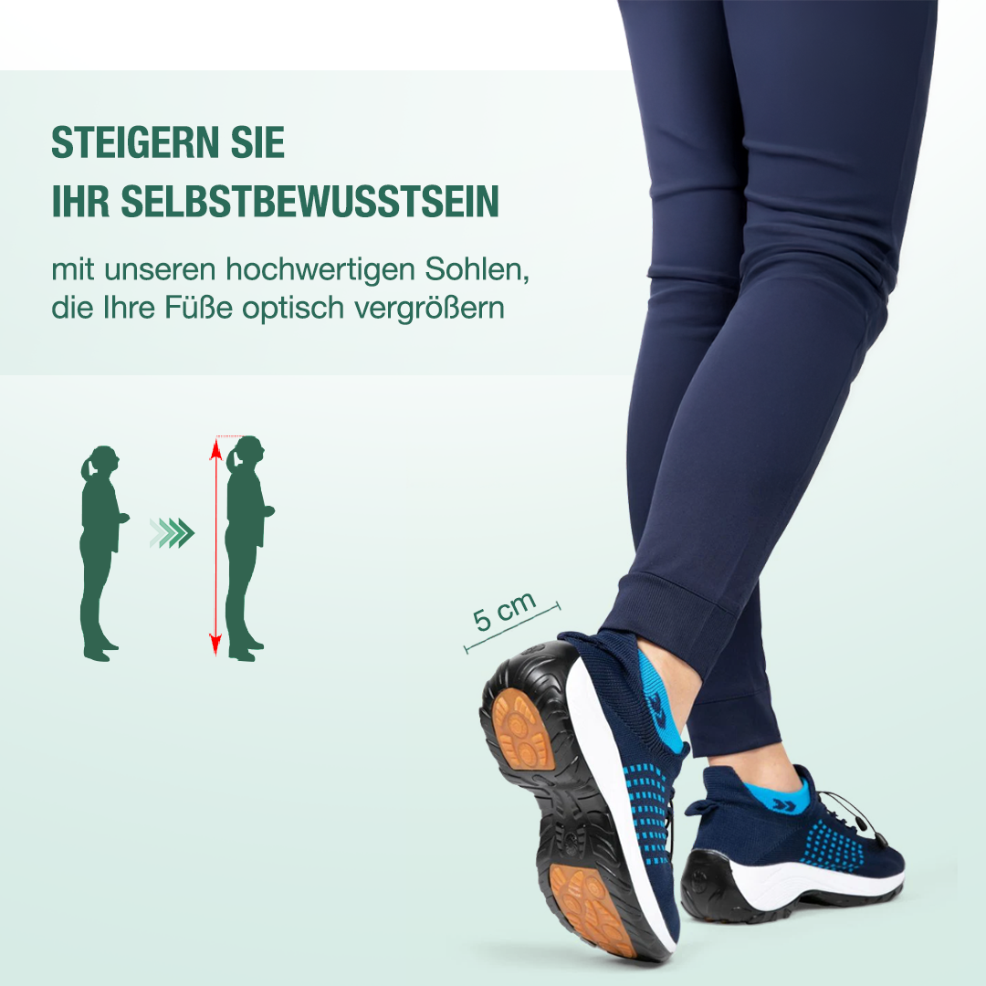 Ambulo Orthopädische Schuhe Strickstoff - Blau Marineblau - By Qivii